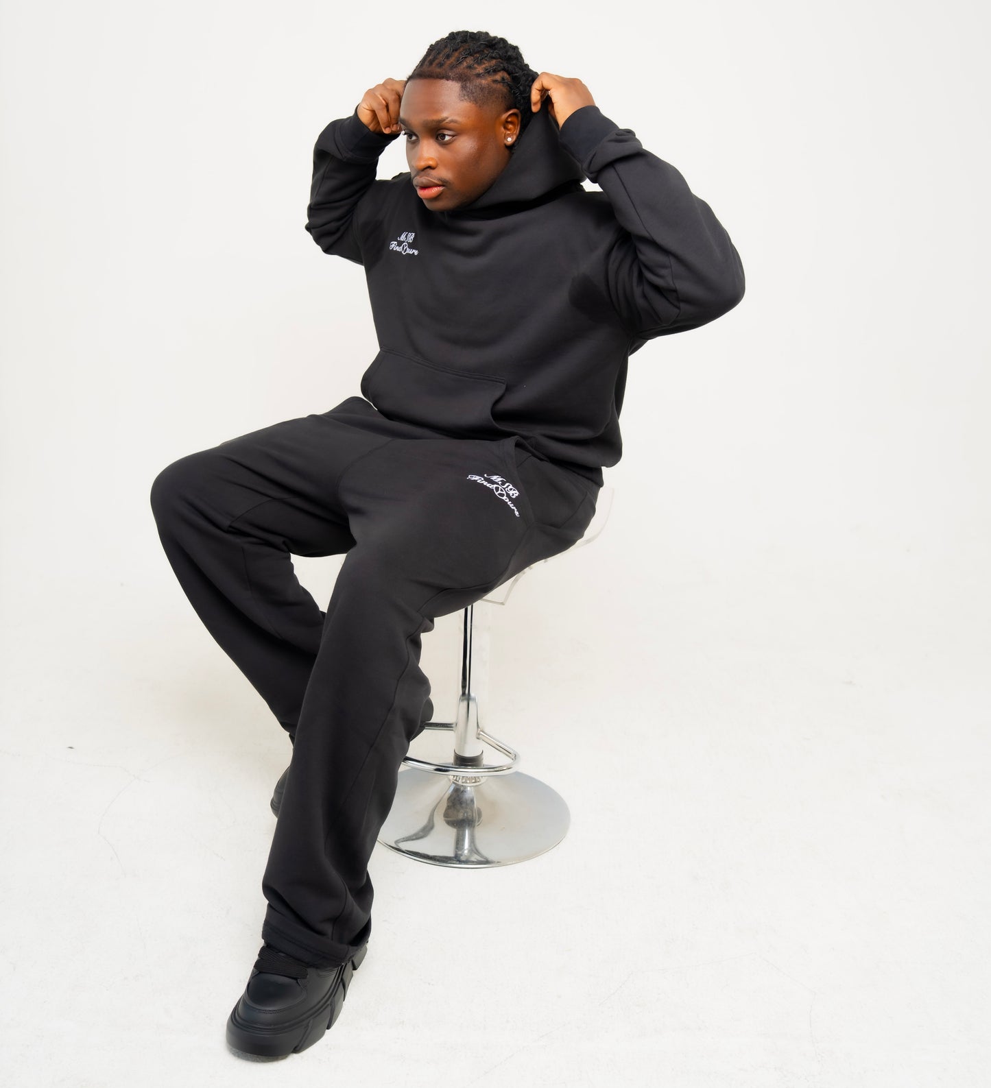 Find Yours ☮︎ Black Pullover Sweatsuit