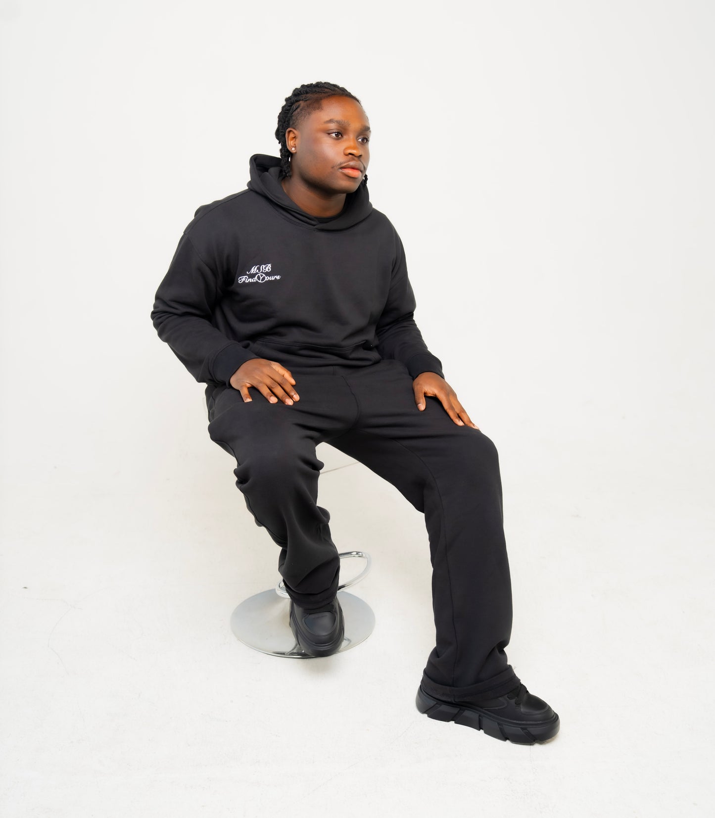 Find Yours ☮︎ Black Pullover Sweatsuit